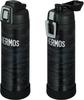 Thermos Vacuum Insulated Sports Bottle with Strap, 1L, Black Gray, Keeps Drinks Cold Only, FJI-1001 BKGY