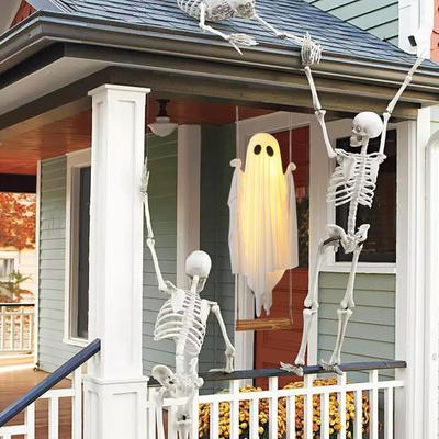 59.84X16.93 Inches Halloween Ghosts Holiday Decor Ghost with LED Lights Halloween Horror Props Home Decorations  Hanging