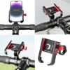 Aluminum Motorcycle Phone Holder Handlebar Mounted Cellphone Cradles Shockproof Stand Holder Universal for Scooter Bike