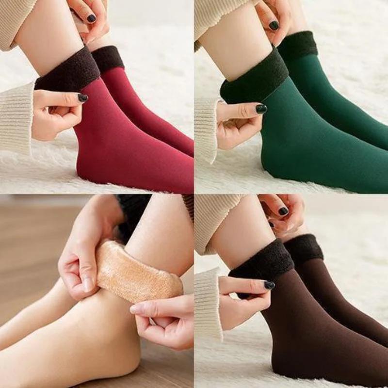 Winter Warm Thick Bottom Socks Thick And Velvet Warm Men's And Women's Cold Proof Socks Self Heating Snow Socks Floor Socks