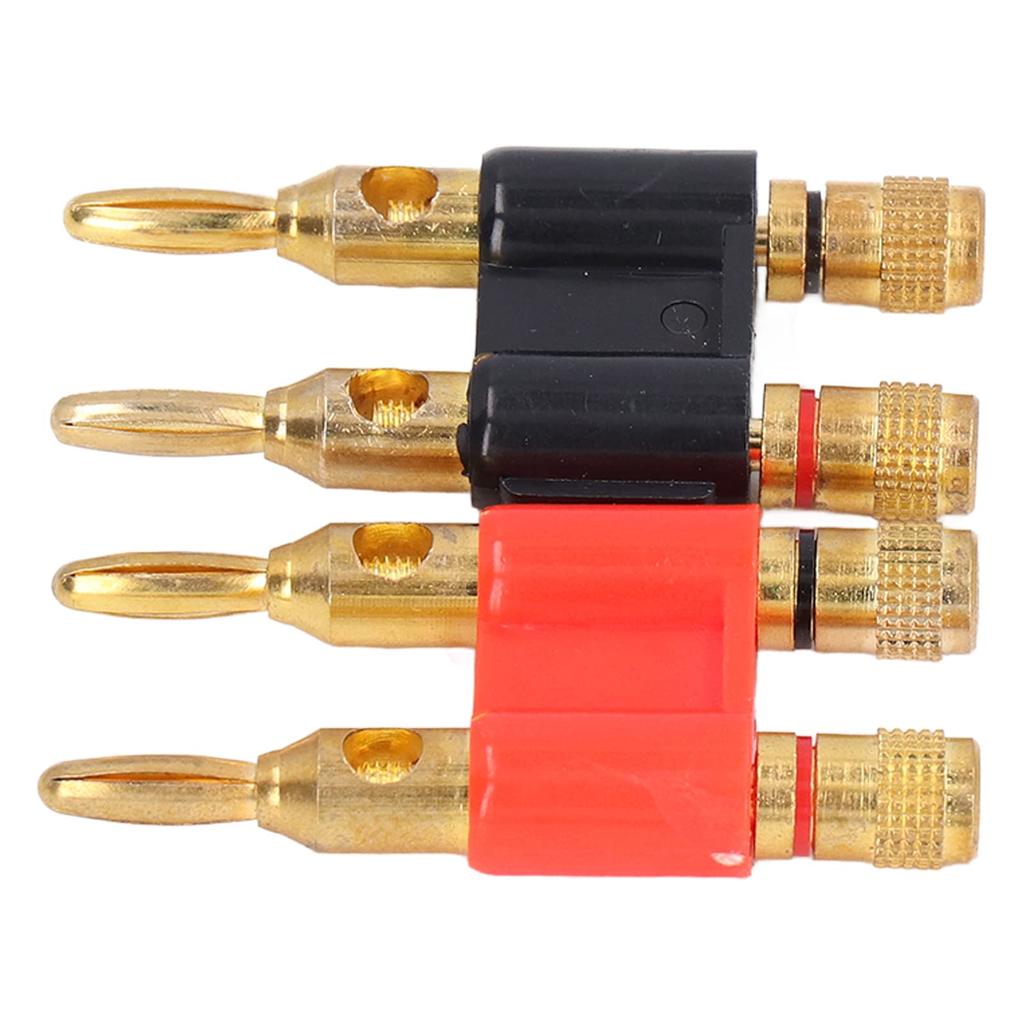 Acogedor 2PCS Stackable Dual Banana Plugs Banana Connectors Brass Banana Jacks for Speaker Wire AWG 2-Way 12-18