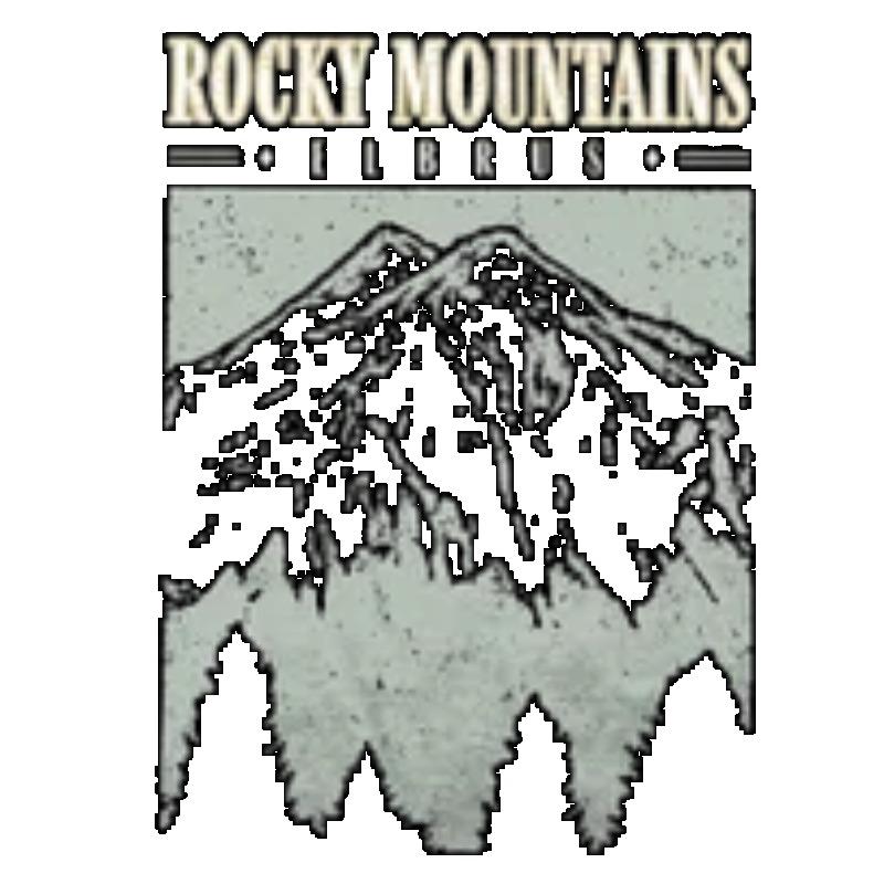 Herren Oversized T-Shirt Schwarz Rocky Mountains Idrus Bergdruck Grafik-Tee Outdoor-Abenteuer Freizeitkleidung