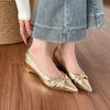 Fashion 2025 New Pointed Toe Women Flats Shoes Summer Shallow Dress Shoes Fashion Elegant Woman Sandals New Trend Cozy Female