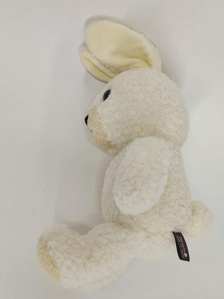 Doshin Original Made in Japan Fluffy Rabbit Plush Toy, 35cm tall, Cream