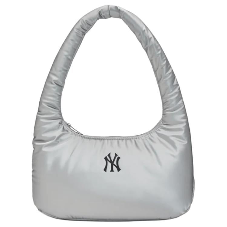 MLB Basic Casual Fashion Polyurethane Handheld Shoulder Bag Regular Women bags Silver 3ABQS044N-50SIS Silver