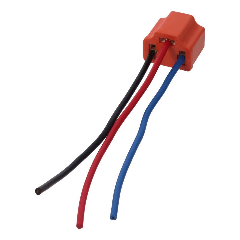 Qicarkey H4 Wiring Harness Headlight Socket 2 Pcs H4 Ceramic Rubber Metal Headlight Connector