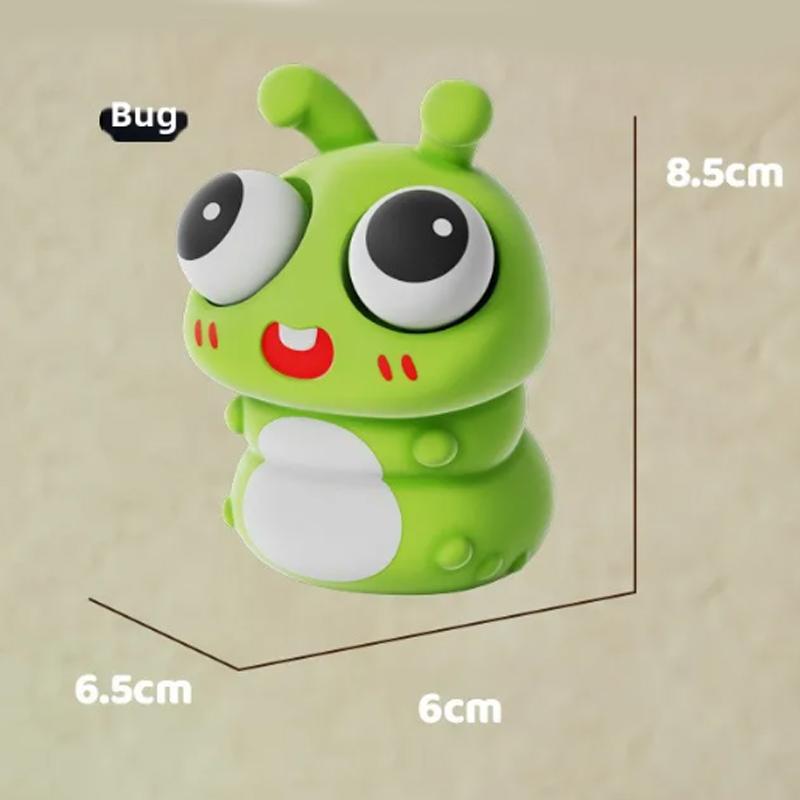 Novelty Stress Relief Toys with Pop Out Eyes Vegetables Slow Rebound Silicone Squeeze Toy for ADHD