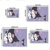1pc Sanrio Kuromi Mermaid Printed Office Carpet Rectangle Rug Under The Table,Perfect Room Decor for Living Room, Bedroom, Kitchen, Non-slip Floor Mat
