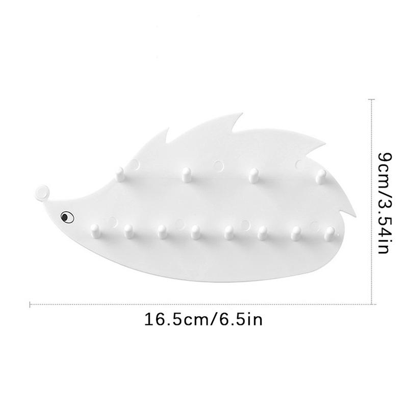 Gancho Adesivo Fofo em Forma de Ouriço Multifuncional Cabide para Joias Montado na Parede Armazenamento Chaves Colares Suporte