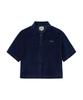 Malittepeulangsowajeobeo W Velour Jersey Crop Tee Navy
