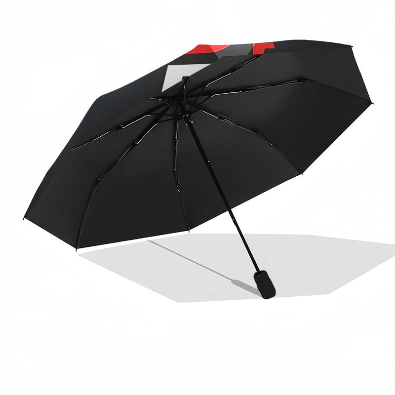 654321 Auto-Folding Umbrella: Portable 3-Fold Design with 8-Bone Steel Frame - Perfect for Fans, Travelers, Daily Use, and Festive Gifts!112