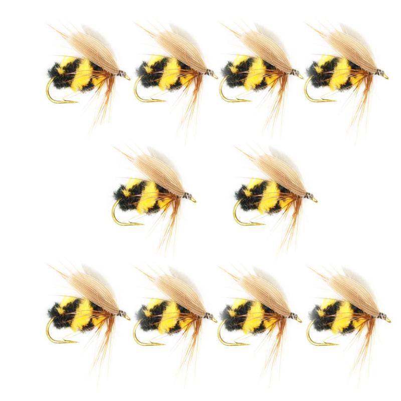 Nagelneu und hochwertig, 10 Stück, Nr. 10, künstliche Insekten, Fliegenfischen, Forelle, Bumble, Köder, Köder, SCZ7517 V9O4