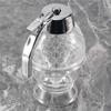 Aug. Honey Dispenser,No Drip Syrup Sugar Container With Stand,Beautiful Honey Comb Shaped Honey Pot,Syrup Sugar Container