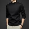 Yalu Men's Wool Blend Semi-High Neck Long Sleeve T-Shirt