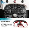 Echte Weiche Kohlefaser Für Fiat 500 2008-2024 500e 2013-2019 Abarth 595 2012-2023 2024 LHD RHD Manuell Automatik Klimasteuerung Rahmen