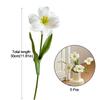 5pcs Large Petal PU Simulation Flower Soft Fake Flowering Design Tulip Artificial Flower Brownie Tulip Flower Blooming Opening