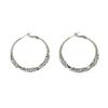 Exaggerated Hoop Earrings Light Luxury Women Ear Jewelry Temperament Large Round Earrings  Party