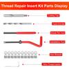 Thread Repair Kit M6 X 1.0Mm, Helicoil Metric Thread Repair Ert Kit With HSS Drill Bits, Rethreading Erts Tool Set For Damaged Thread Repairing