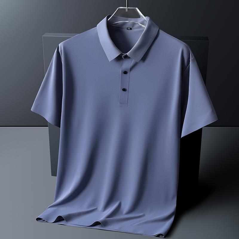 Large Size 8XL Summer Men Polo Shirt Casual Loose Ice Silk Short Sleeve T Shirt Men Quick-drying Business Men Wear