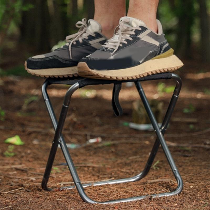 Convenience Folding Stool Little Fishing Chair Light weights Portable Camping Stool for Hikings and Backpacking