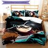 Eren & Mikasa 3pcs Bedding Set Duvet Cover Closure Includes 1 Duvet Cover & 2 Pillowcases for All Seasons Bedroom Home Dorm Decor