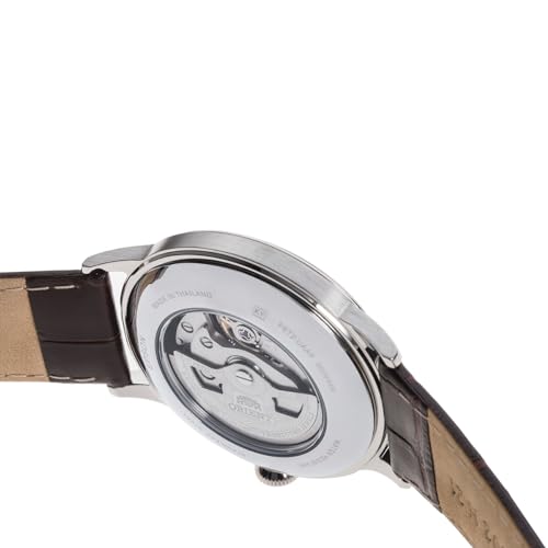 Orient Bambino Automatic Watch, Mechanical, Open Heart, RN-AG0005S, Men's, White, Silver, with Japanese Manufacturer's Warranty