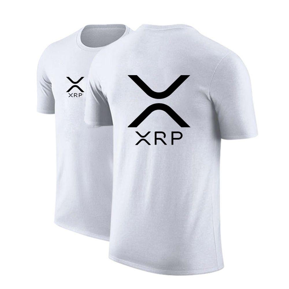 2025 Cryptocurrency Ripple Xrp New Unisexs Summer Round Neck Ordinary Short Sleeve Tshirt Printing Good Quality Comfortable Tops