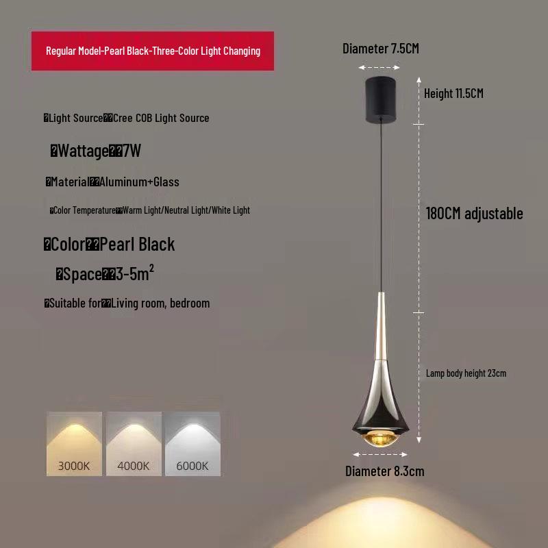 Modern Minimalist Liftable Luxury Pendant Light for Bedroom and Dining Room