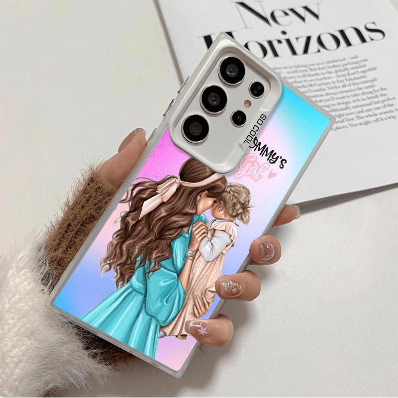 

Girl Mom Baby Color Design Soft Phone Case for Samsung Galaxy S24 S25 FE S26 Edge S23 Ultra S22 Plus S21 + Shockproof Cover Back Samsung S21 FE