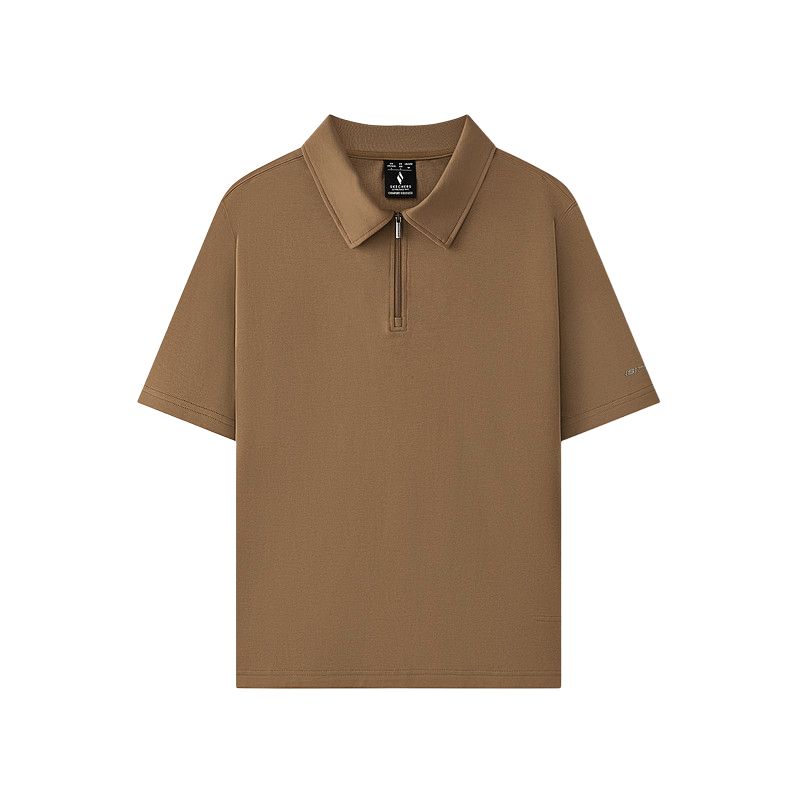 Skechers Knitted Simple Versatile Solid Color Short Sleeve Polo Shirt Men tops L226M003-04PB M