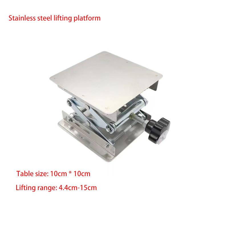 Motorcycle Maintenance Adjustable Stable Lifting Platform Aluminum Alloy Engraving Control Manual Lift Stand Table 10X10cm Mini