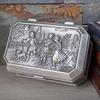 European Retro Castle Jewelry Storage Box, Exquisite Zinc Alloy Embossed Carriage Design – Ideal Wedding Gift.
