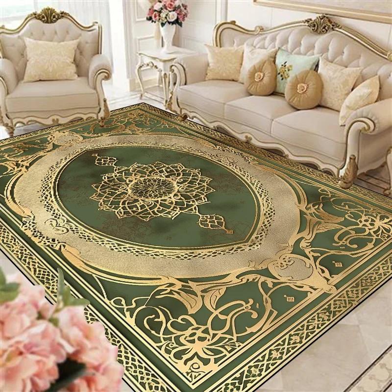 

Роскошные европейские ковры для гостиной, ковер для лаунжа, дивана, журнального столика, противоскользящий ковер, домашний декор для комнаты, спальни, коврики для пола в гардеробной, моющиеся 60*90cm