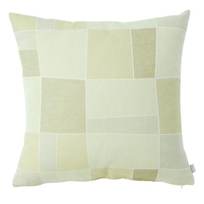 Quarter Report Jacquard Cushion Rural Block Zipper Closure In Cover, Beige, Approx. 45x45cm, Patchwork-Style Pattern, [Made Japan]
