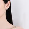 925 Sterling Silver Gold-Plated Moissanite Ear Cuffs for Women - Exquisite Round Hoop Earrings