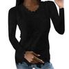 Tshirts Sleeve Long Tops Womens Lace Slim Fit Blouses Crewneck Tunic Tops Fall Shirt Loose Pullover Blouse