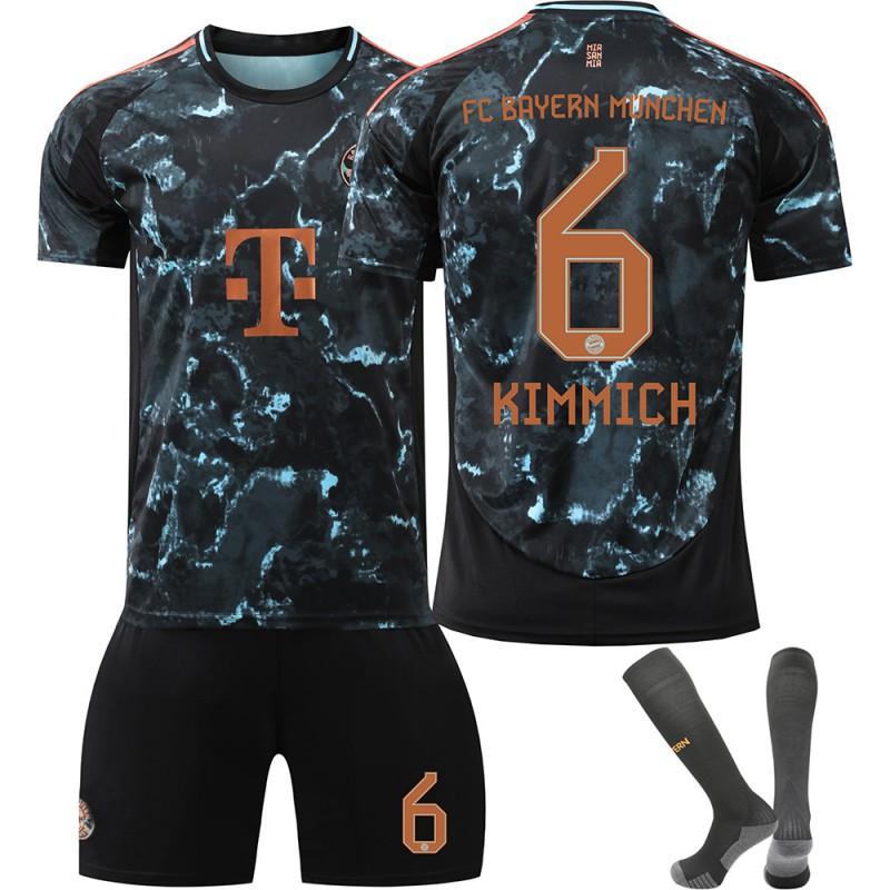 2425 Bayern Jerseys 3 Jin Min Zai No. 9 Kane 10 Sanet 25 Muller Children's Away Football Uniform Set