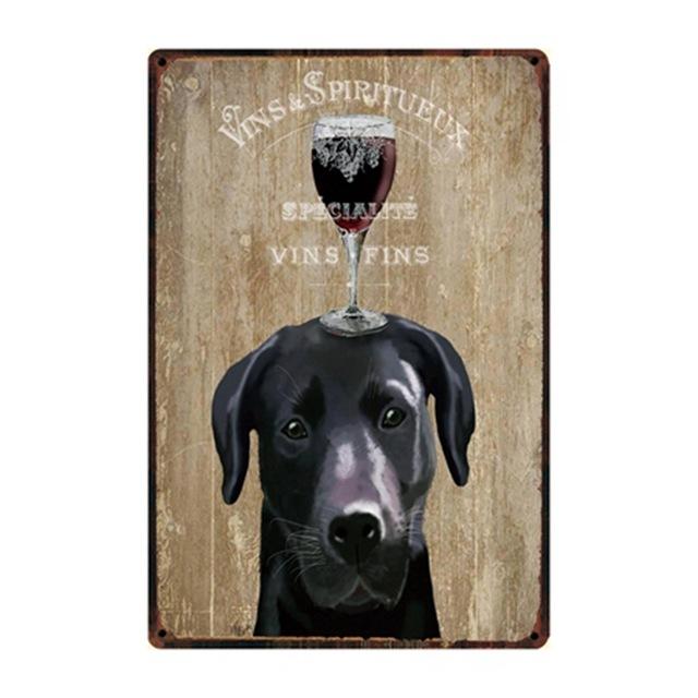 Dog Rules Bulldog Boxer Beagle Great Dane Metal Signs Lovely Tin Poster Home Decor Pub Bar Garden Wall Art Iron Tin Painting