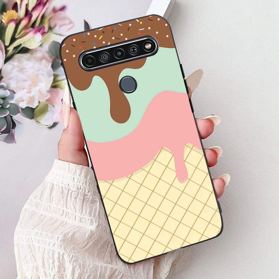 2020 For LG K41S LM-K410 Cover For LG K51S Case LM-K510 Luxury Butterfly Love Cute Cat Cool Handsome Lion Painted Black Silicone
