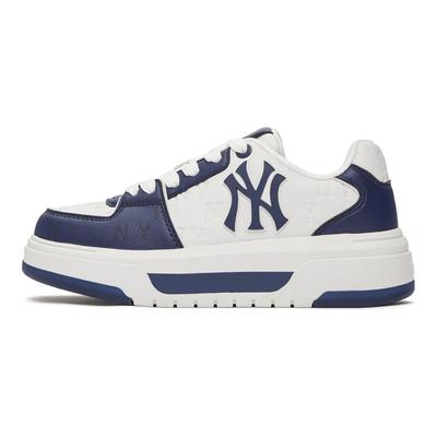 New York Yankees Slip Resistant Height Increasing Low Top Skateboard Shoes Unisex Blue 3ASXM075N-50NYS