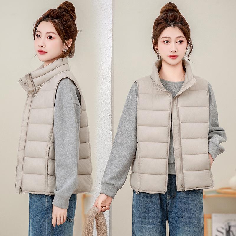 Light cotton clothes, vest jacket for women's new autumn and winter thickened warm sleeveless bread clothes, cotton-padded vest top