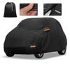 Motoforti Car Cover for Smart Fortwo 2007- 210D-PU Outdoor Full Car Cover All Weather with Door Zipper