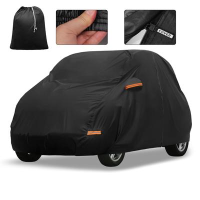 Motoforti Car Cover for Smart Fortwo 2007- 210D-PU Outdoor Full Car Cover All Weather with Door Zipper