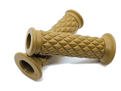 

Велосипедные ручки Beatus с ромбовидным узором 22,2 мм Универсальный комплект ручек левая и правая (Горчица, Перфорированная)