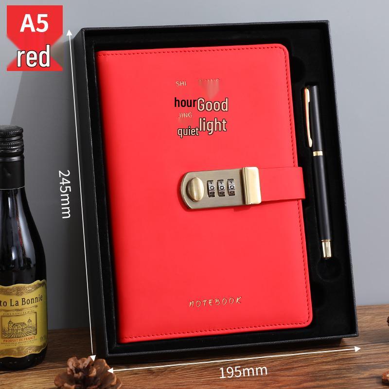 Minimalist Lock Diary & Notebook with Invisible Combination Closure for Students & Professionals