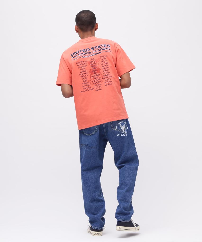 AVIREX USAFA SQUADRONS EMBROIDERY T-SHIRT men's 2XL 150 orange 783-5134014