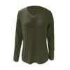 Dames Sweatshirts V-hals Lange Mouw Shirts Losse Casual Herfstmode Truien