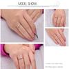 Anelli da Dita Classici Eleganti in Argento Sterling 925 Gioielli Cristallo Zirconi Cubici 6 Griffes Anelli da Matrimonio Donna