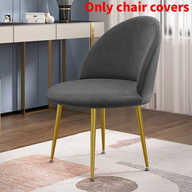 Chair Velvet Duckbill Cover Round Bottom Stool Back Dinning Makeup Elastic Big
