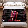 Monster Energy bedruckte Flanelldecke mit individuellem Namenstext, weich und warm, Überwurf für Schlafzimmer, Weihnachtsgeschenk